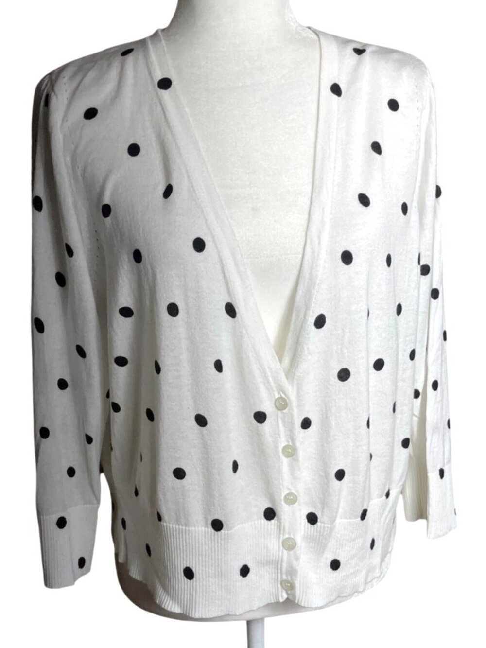 Lane Bryant Polka Dot Cardigan Retro Pinup Coquette Glam Layers Preppy Wom 22/24